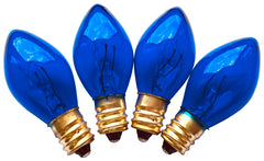 Hometown Holidays 19114 Light Bulb, 5 W, Candelabra Lamp Base, Incandescent Lamp, Transparent Blue Light