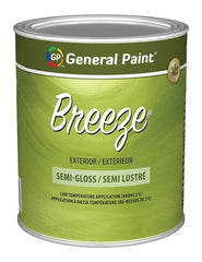 General Paint Breeze 71-010-14 Exterior Paint, Semi-Gloss, White, 1 qt