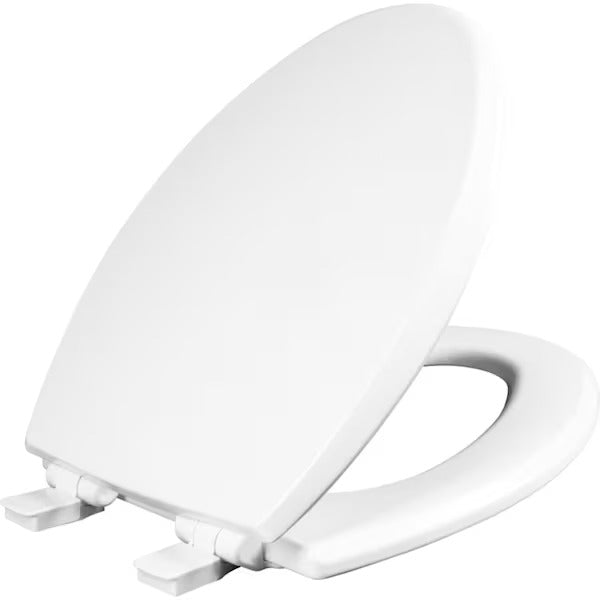 Mayfair 	147SLOW-000 Toilet Seat, Elongated, Molded Wood, White, Twist Hinge
