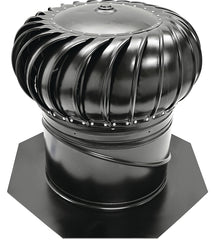 Master Flow GIC12BL Rotary Turbine Ventilator, 12 in Dia Throat, Steel, Black