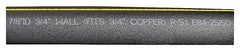 Quick R 70781T Pipe Insulation, 6 ft L, Polyolefin, Charcoal, 3/4 in Pipe