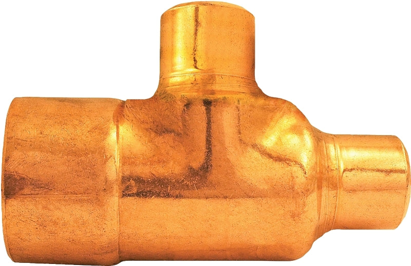 EPC 111R Series 32794 Reducing Pipe Tee, 3/4 x 1/2 x 1/2 in, Sweat, Copper
