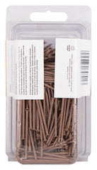 ProSource NTP-161-PS Panel Nail, 15D, 1-5/8 in L, Steel, Painted, Flat Head, Ring Shank, Brown