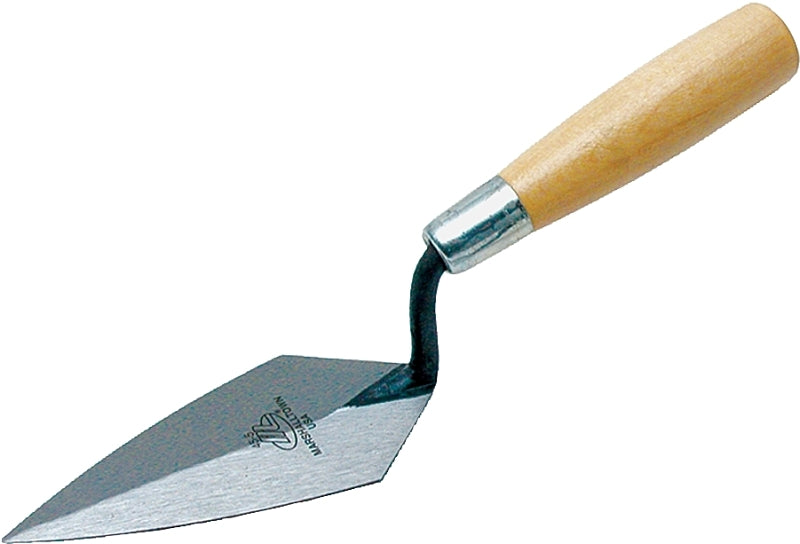 Marshalltown 45 7 Pointing Trowel, 7 in L Blade, 3 in W Blade, HCS Blade, DuraSoft Handle, Hardwood Handle