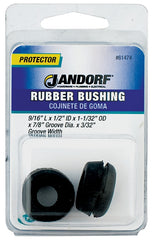 Jandorf 61474 Conduit Bushing, 1/2 in Dia Cable, Rubber, Black