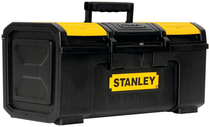 STANLEY STST19410 Tool Box, 30 lb, Polypropylene, Black/Yellow, 19 in L Outside, 3-Compartment