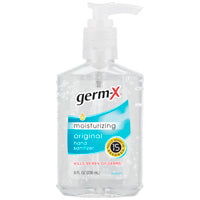 Germ-X 1000056590 Original Hand Sanitizer, Clear, 8 oz Pump Bottle
