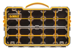 DeWALT DWST14830 Pro Organizer, 17-5/8 in L, 11 in W, 2-7/8 in H, 20-Compartment, Polycarbonate, Black/Yellow