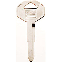 Hy-Ko 11010DC3 Key Blank, Brass, Nickel, For: Chrysler, Dodge, Eagle, Jeep, Plymouth Vehicles, DC3 Key Number
