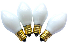 Hometown Holidays 16270 Light Bulb, 5 W, Candelabra Lamp Base, Incandescent Lamp, Ceramic White Light