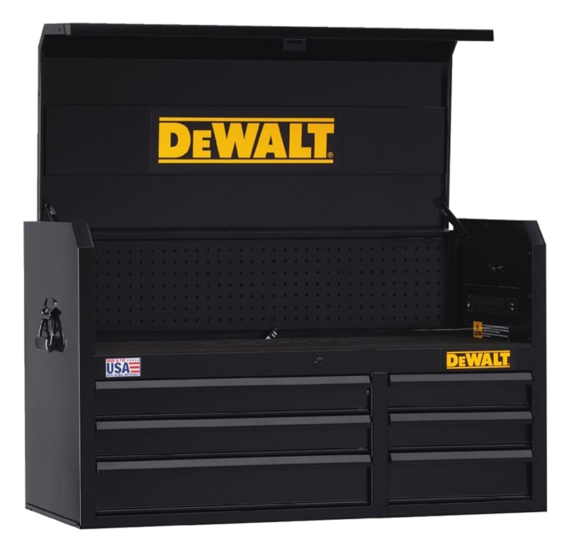 DeWALT DWST24062 Tool Chest, 12,348 cu-in, 40-1/2 in OAW, 24-1/2 in OAH, 18 in OAD, Steel, Black, 6-Drawer