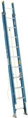 Werner D6020-2 Extension Ladder, 19 ft H Reach, 250 lb, Fiberglass
