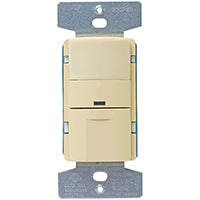 Eaton Wiring Devices OS306U-V-K Motion Sensor Switch, 120 V, 1 -Pole, Motion Sensor, 180 deg Sensing, Ivory
