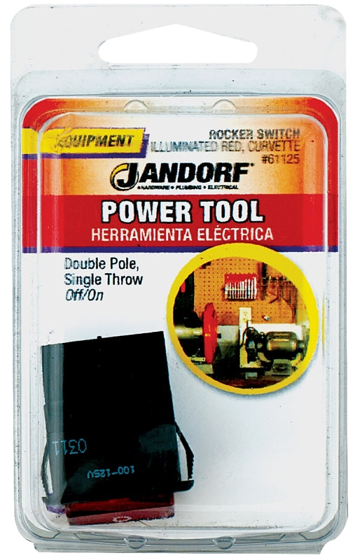Jandorf 61125 Rocker Switch, 15/20 A, 125/250 V, DPST, Tab Terminal