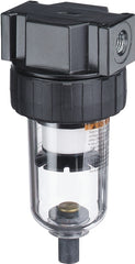 Tru-Flate 24-301 Air Line Filter, Manual, Polycarbonate