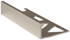 Shur-Trim ET2152BCL08 Flat Tile Edge, 8 ft L, 1/2 in W, Aluminum, Clear