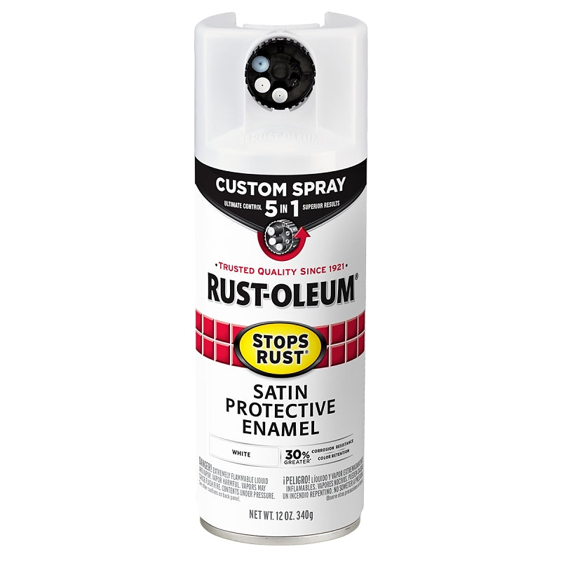 PAINT SPRAY SATIN WHITE 12OZ