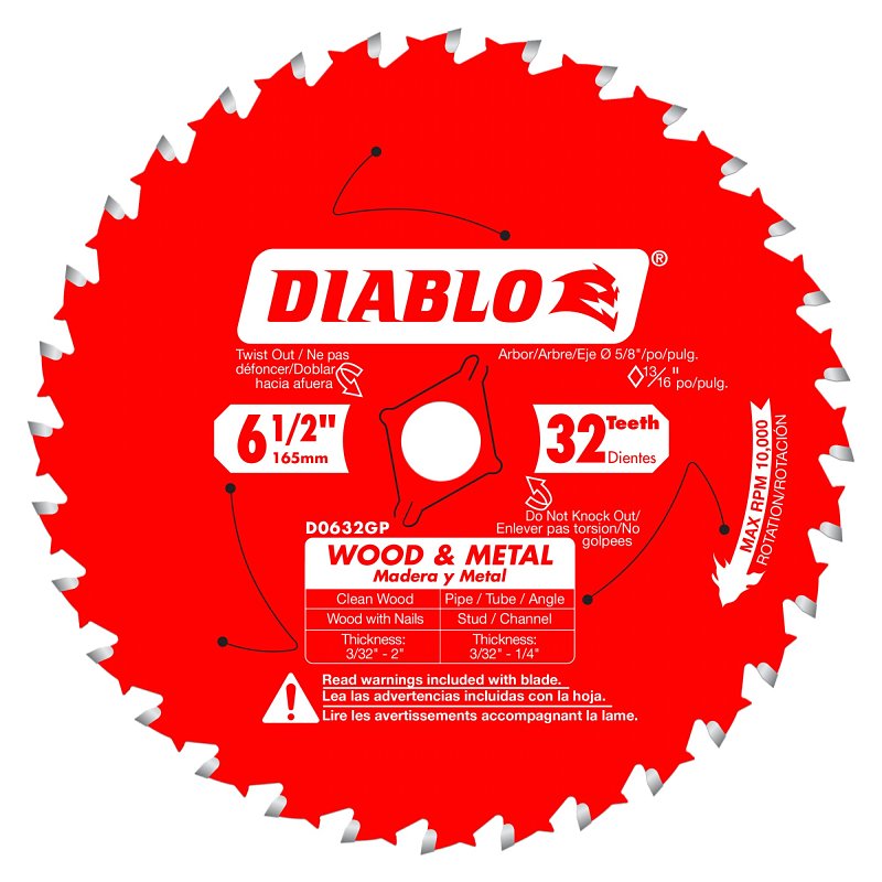 SAW BLADE CARBIDE 32T 6-1/2IN