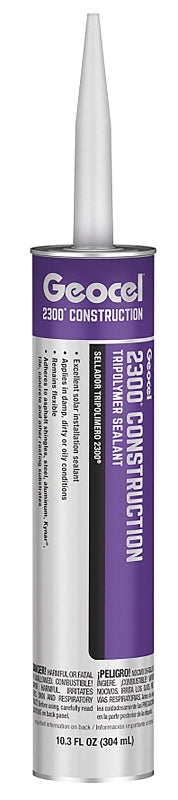 Geocel 2300 Series GC66102 Construction Tripolymer Sealant, Gray, 10.3 fl-oz Cartridge