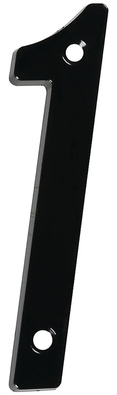 National Hardware V871 Series N238-634 House Number, Character: 1, 4 in H Character, Black Character, Zinc