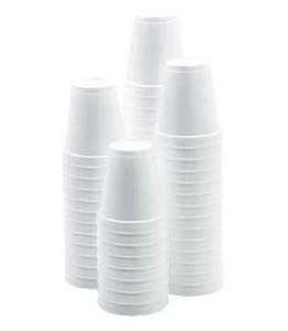 Atlantic ASG00003 D751 Disposable Cup, 185 mL Cup, Foam, White