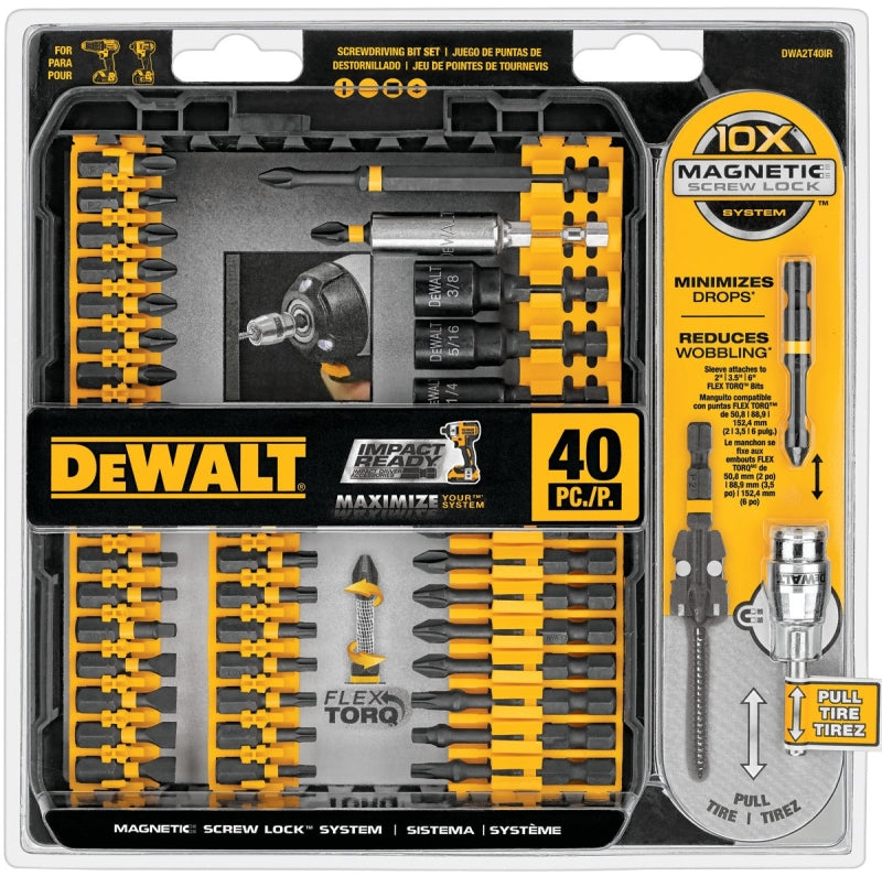 DEWALT DWA2T40IR Screwdriver Bit Set, Steel, Includes: (6) 2 in PH2 Impact READY Bit