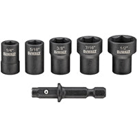 DEWALT DWADND-5 Nut Driver Set, 5-Piece, Steel, Black
