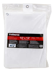 ProSource TW1012 Tarp, 12 ft L, 10 ft W, 10 mil Thick, Plastic, White