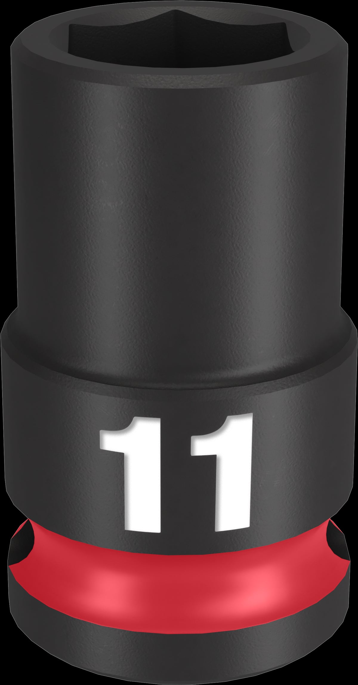 Milwaukee SHOCKWAVE Impact Duty Series 49-66-6135 Shallow Impact Socket, 11 mm Socket, 3/8 in Drive, Square Drive