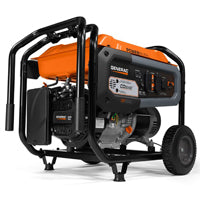 Generac GP Series G0076803 Portable Generator, 30 A, 120/240 V, Gasoline, 6.9 gal Tank, 10.5 hr Run Time, Recoil Start