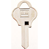 Hy-Ko 11010PA2 Key Blank, Brass, Nickel, For: Pado Cabinet, House Locks and Padlocks, PA2 Key Number