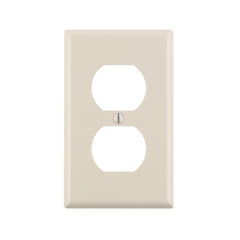 Leviton 78003 Receptacle Wallplate, 4-1/2 in L, 2-3/4 in W, 1 -Gang, Thermoset, Light Almond, Smooth