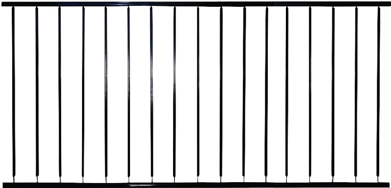 Village Ironsmith MR650 Rail Section, Steel, Black, For: 1-1/4 in Metropolitan Rail Systems