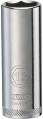 DeWALT DWMT86116OSP Drive Socket, 13 mm Socket, 1/4 in Drive, 6-Point, Steel, Polished Chrome Vanadium
