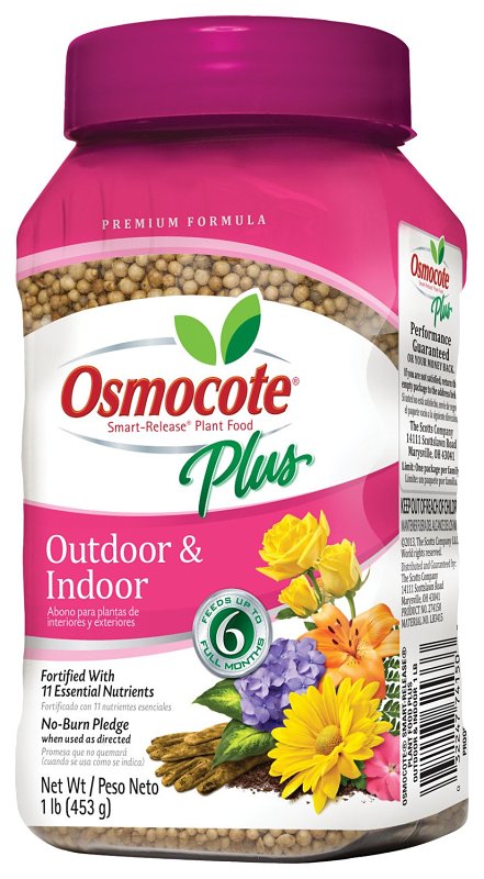 Osmocote Smart-Release 2345212 Plant Food, 1 lb Bag, Solid, 15-9-12 N-P-K Ratio