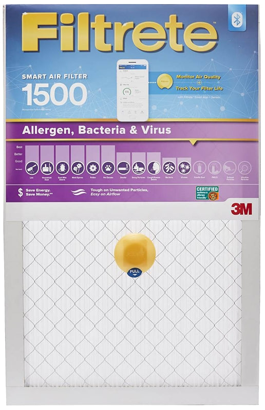 Filtrete S-2005-4 Smart Air Filter, 20 in L, 14 in W, 12 MERV, 1500 MPR