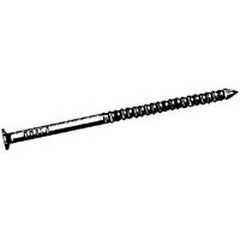 ProFIT 0090225 Pole Barn Nail, 40D, 5 in L, Steel, Brite, Flat Head, Ring Shank, 5 lb