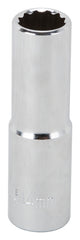 Vulcan MT6528975 Drive Socket, 14 mm Socket, 1/2 in Drive, 12-Point, Chrome Vanadium Steel, Chrome