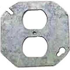 Raco 731 Electrical Box Cover, 0.063 in L, 3.63 in W, Octagonal, 1-Gang, Steel, Galvanized