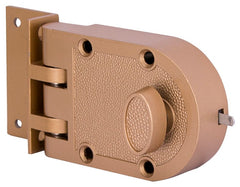 ProSource 6296404-PS Lock, Keyed Different Key, Brass, Brass, Kwikset Keyway, 1-2-3/8 in Thick Door