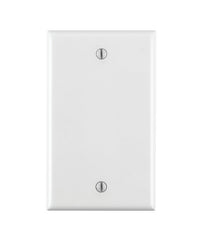 Leviton 001-88014-000 Wallplate, 4-1/2 in L, 2-3/4 in W, 0.22 in Thick, 1 -Gang, Thermoset Plastic, White, Smooth