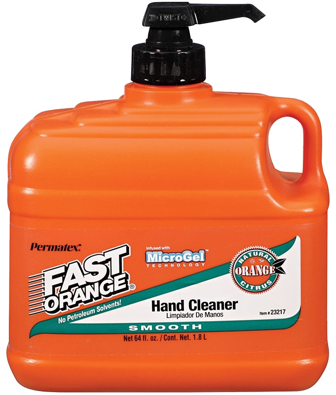 Permatex 23217 Hand Cleaner, Lotion, White, Orange, 64 oz Bottle