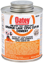 Oatey 32167 Solvent Cement, 16 oz Can, Liquid, Orange