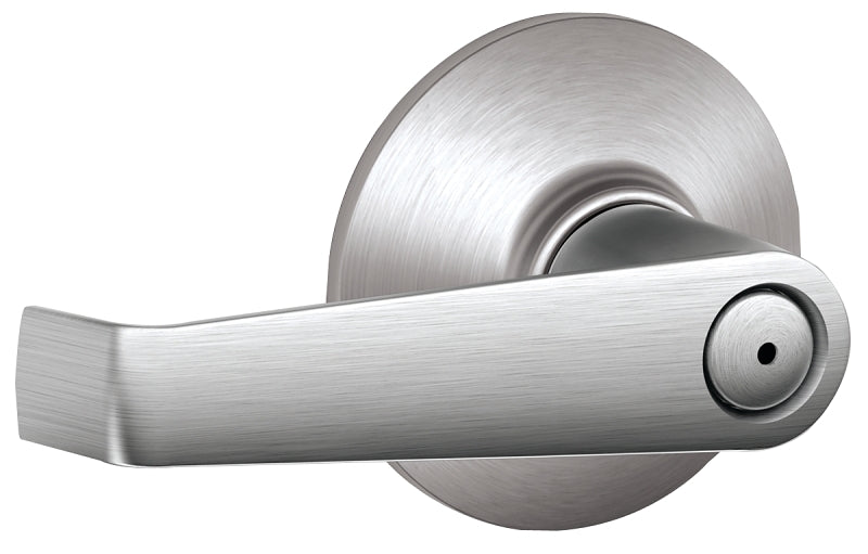 Schlage F Series F40CSVELA626 Privacy Lever, Mechanical Lock, Satin Chrome, Lever Handle, Metal, Residential