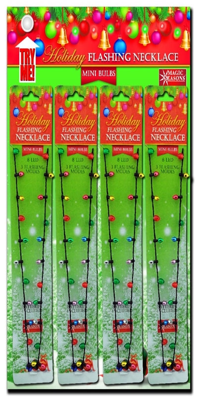 Hometown Holidays 25113 Flashing Holiday Necklace, Multi-Color