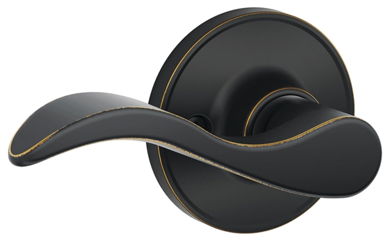 Schlage J Series J170SEV716LH Dummy Lever, Mechanical Lock, Aged Bronze, Lever Handle, Metal, Residential, Grade 3 Grade