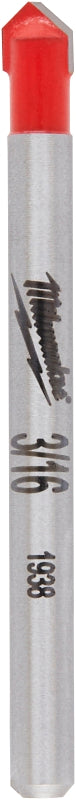 Milwaukee 48-20-8981 Drill Bit, 3/16 in Dia, 2 in OAL, 1/8 in Dia Shank, Round Shank
