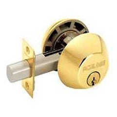 Schlage B62N505 Entry Deadbolt, Grade 1 Grade, SC1 Key, Metal, Bright Brass, 2-3/8, 2-3/4 in Backset, C Keyway