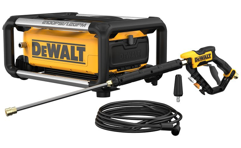 DeWALT DWPW2100 Electric Cold Water Pressure Washer, 13 A, Axial Cam Pump, 2100 psi Operating, 1.2 gpm