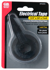 GB GTP-307WD Electrical Tape, 30 ft L, 3/4 in W, PVC Backing, Black